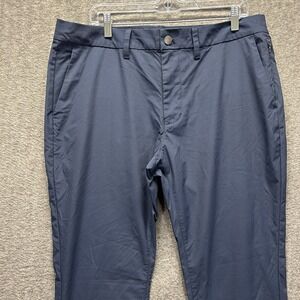 Untuckit Chancellor Pants Mens 36x30 Blue Golf Performance Navy Straight